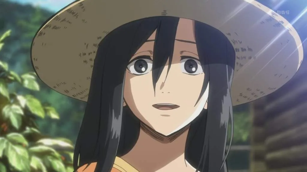 Mikasa hồi nhỏ là một cô bé dễ thương vui vẻ