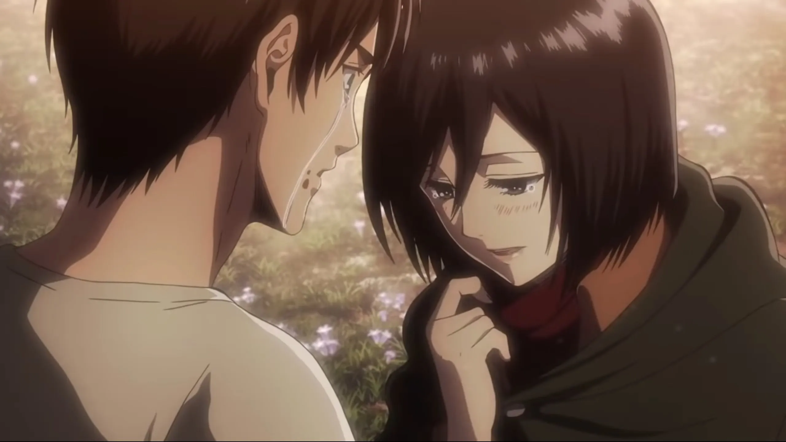 Mikasa đã đỏ mặt khi có người nói cô với Eren là tình nhân